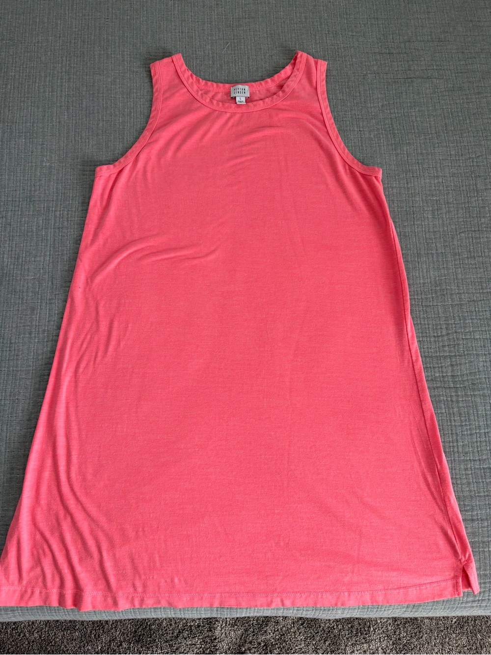 Coral Sleeveless Tank Dress